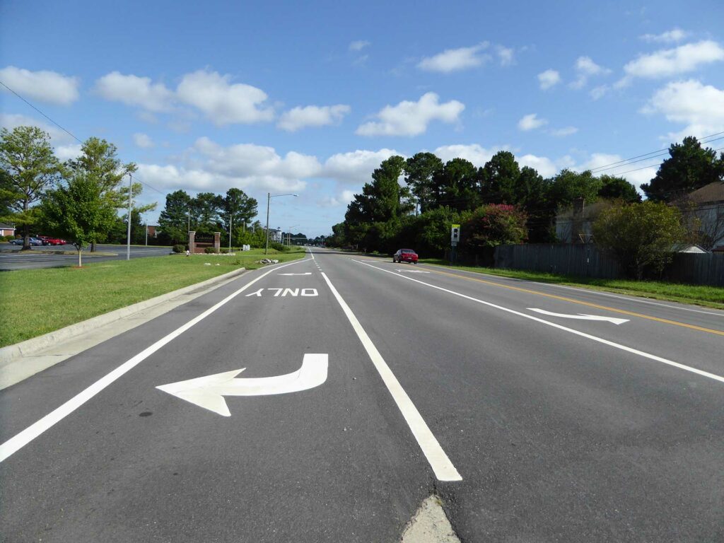 A street view photo from the Centerville Turnpike Phase 3 project area.