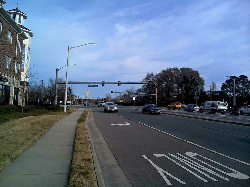 Intersection of Centerville Turnpike and Lynnhaven Parkway; looking east along Lynnhaven Parkway