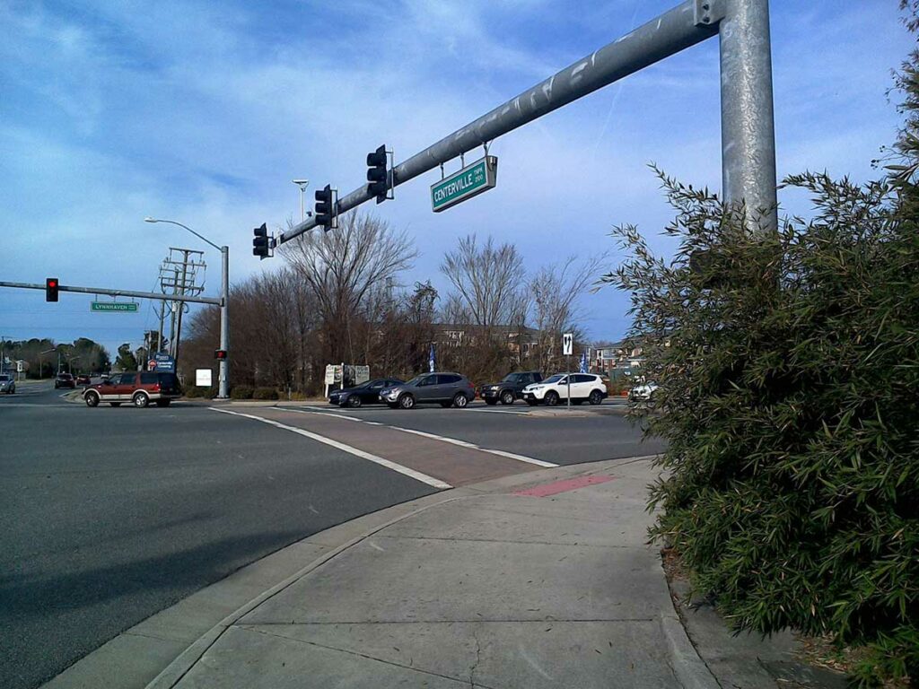 Intersection of Centerville Turnpike and Lynnhaven Parkway; looking towards property that is now Royal Farms